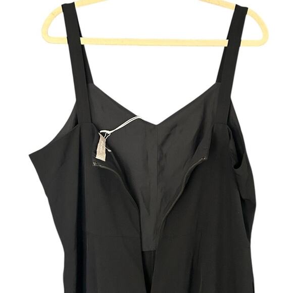 NWT! Everlane Japanese GoWeave Slip Jumpsuit Women's 16 Black Wrinkle Resistant - Picture 6 of 8